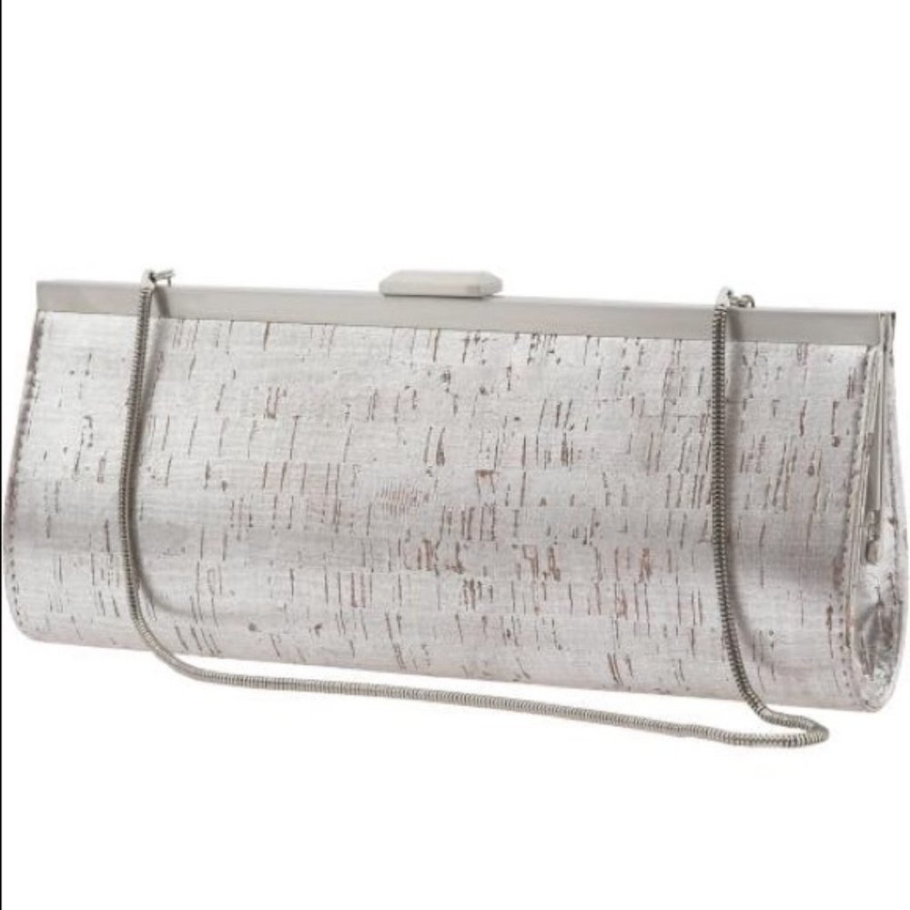 Banana Republic | Silver Cork Clutch
